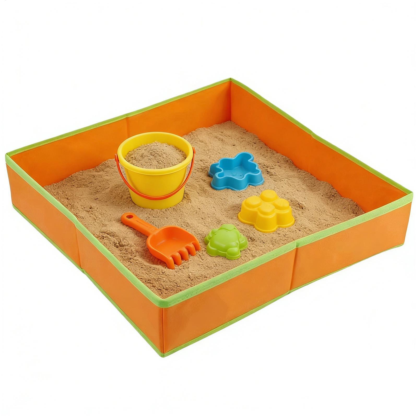 Kids Outdoor Sensory Table - 子供用砂場テーブル 屋外感覚テーブル 折りたたみ式ゲームトレイ 折りたたみ式不織布製 キッズ感覚テーブル 庭や裏庭用