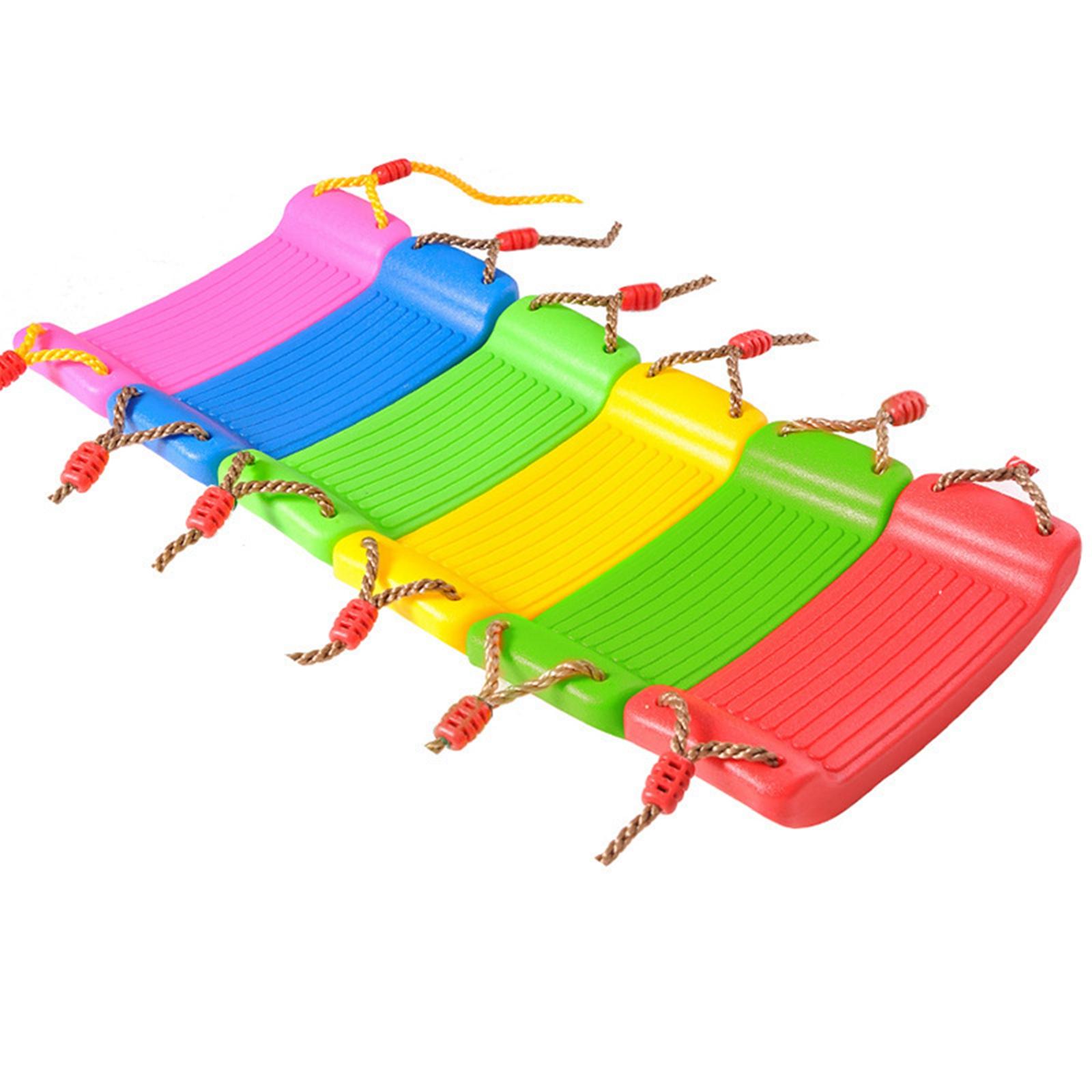 Kids Outdoor Swing Chair - スイングシートセット ツリーハンギングストラップフック付き 長方形 17x7インチ エンターテイメントスイングチェア 遊び場アクセサリー