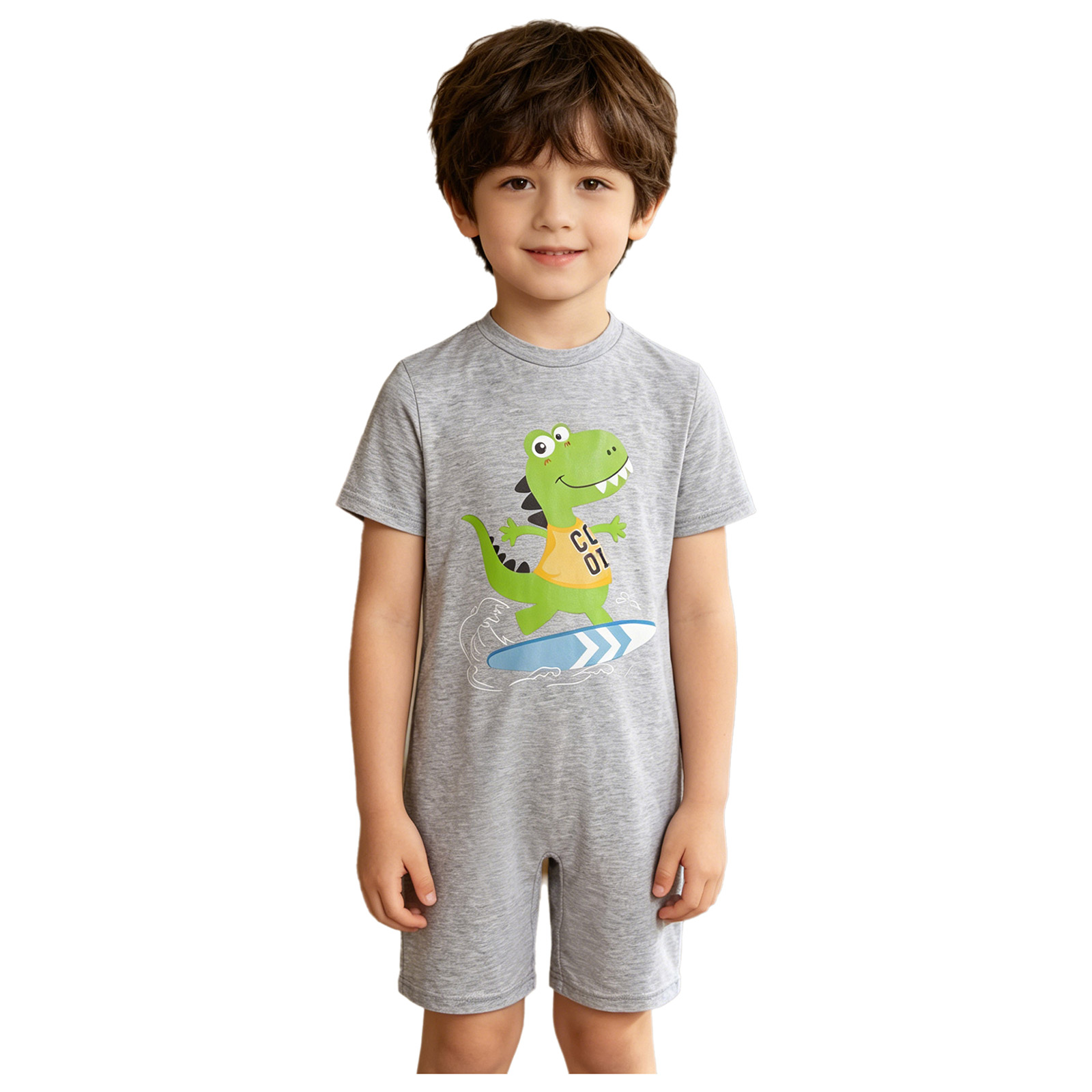 Kids Outdoor Wear - 子供用特別支援服 半袖 バックジッパー付き 脱ぎ防止ボディスーツ ホームウェア アウトドアウェア