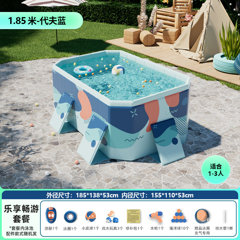 Kids Outdoor Wear - 膨張不要の折りたたみ式プール、極厚5層耐摩耗性、子供、赤ちゃん、大人、家族向け、屋内屋外水遊び用