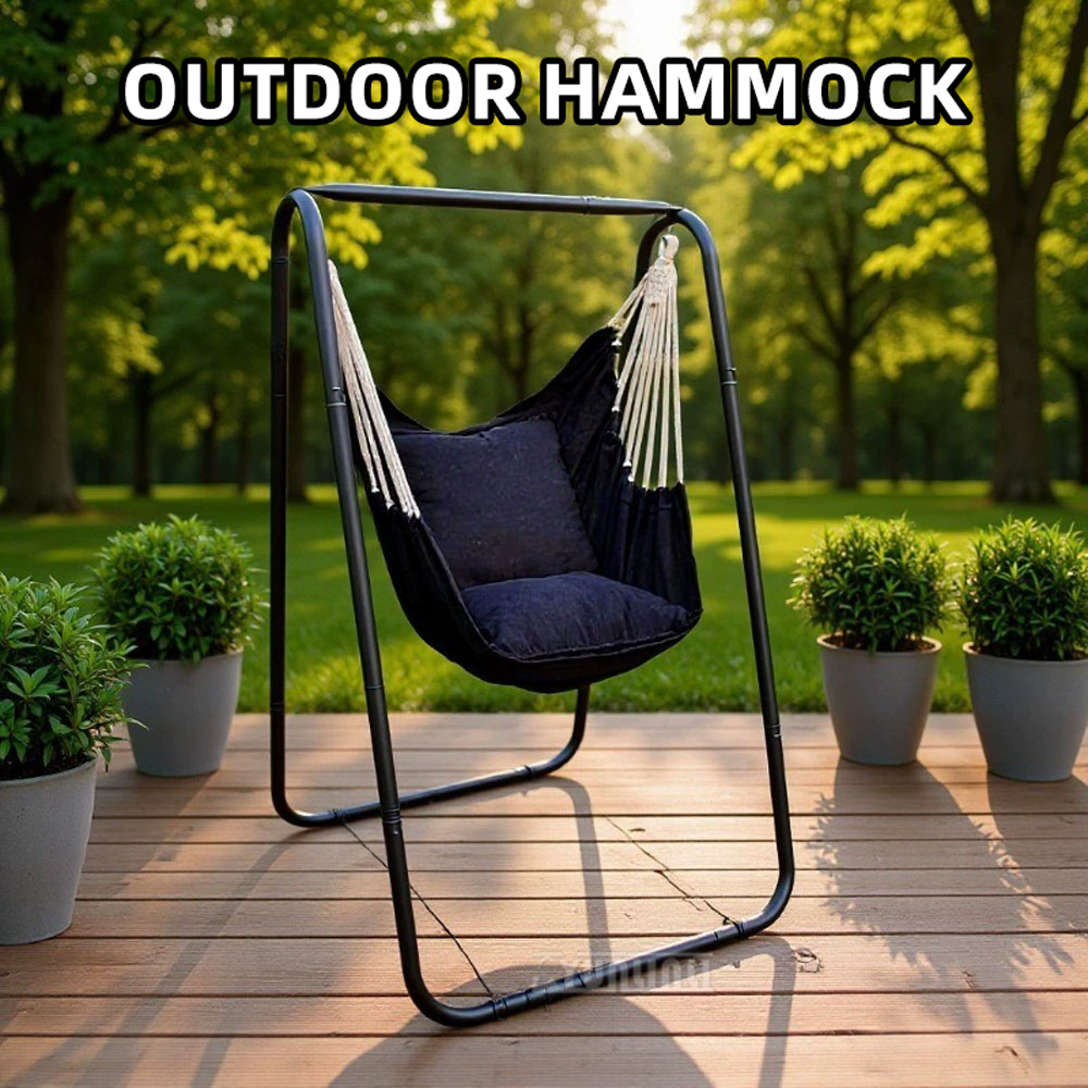 Kids Outdoor Hammock Chair - スイングスタンドハンモックハンギングチェア、簡単設置、屋内屋外家庭用子供用ロッキングチェア、大人用ハンギングチェア