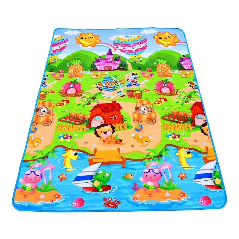 Kids Outdoor Mat Waterproof - ベビープレイマット180x120x0.3cm子供用クロールカーペットおもちゃ子供用ゲームアクティビティジム防水敷物屋外屋内ソフトフロア