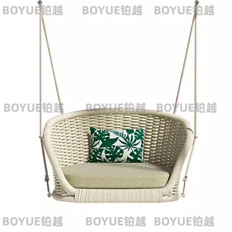 Kids Outdoor Hammock Chair - 籐製ハンギングスイングチェア 屋外パティオバルコニー屋内寝室大人子供用 ウィッカーハンモックシート ガーデン中庭装飾