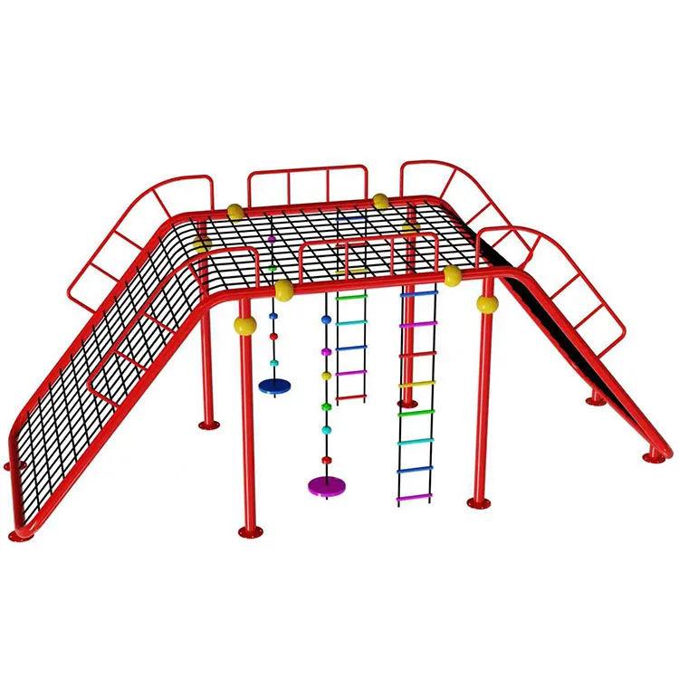 Kids Outdoor Yard Equipment - カスタムプラスチックロープネットクライミングトンネル、商業用屋外遊具、子供向けコミュニティパーク＆学校庭園用