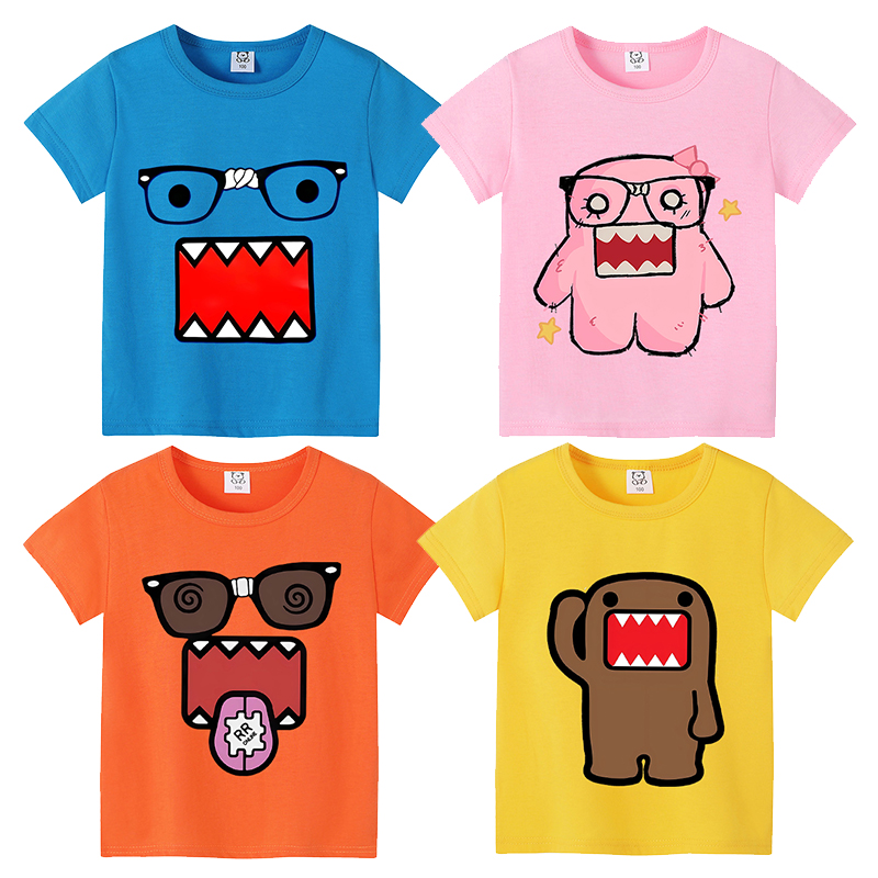Kids Outdoor Wear - かわいいドモスくん半袖漫画少年少女服夏絶妙なファッションヒップホップカジュアルアウトドアウェア幼児トップスギフト