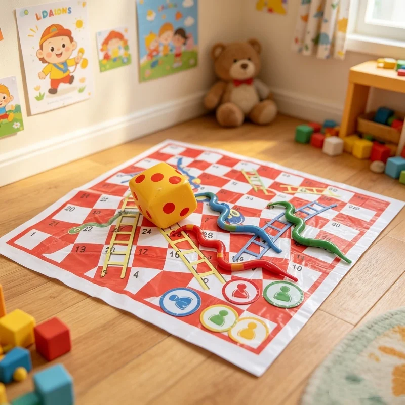 Kids Outdoor Mat Waterproof - 防水スネークラダーゲームマットポータブルプレイマット子供用屋外ピクニックカーペットチェス盤アクティビティおもちゃ赤ちゃんの毎日の遊び用