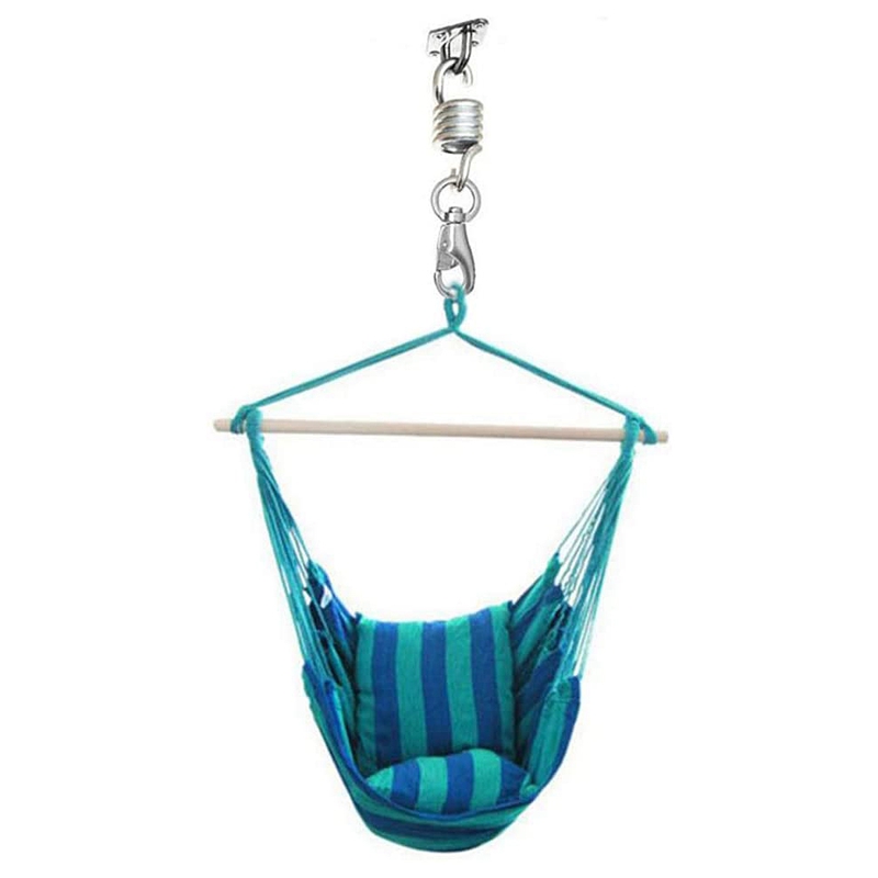 Kids Outdoor Swing - チェーンショルダーストラップ付きハンモックチェア,ハンモック,ヘビーデューティー,スプリング,軽量容量,700lbs,2個