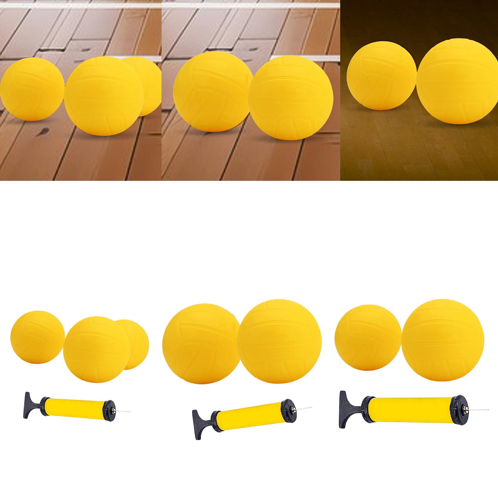 Kids Outdoor Volleyball Net - インフレータブルミニバレーボール 黄色 PVC ソフトスパイクおもちゃ ラウンドネットゲームボール 子供