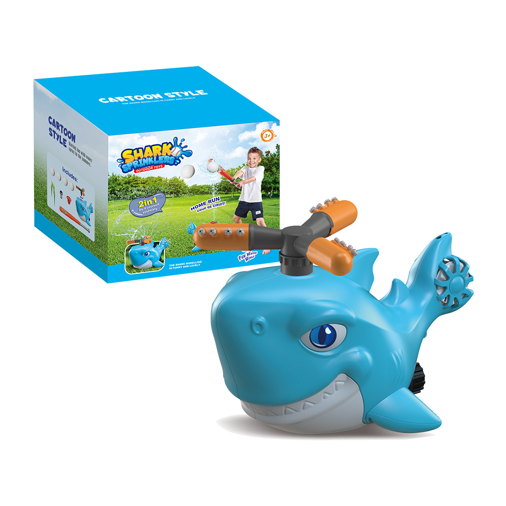漫画のサメ型スプリンクラー、屋外裏庭ガーデン用ウォーターキッ - Kids Outdoor Yard Tools のレビューと価格