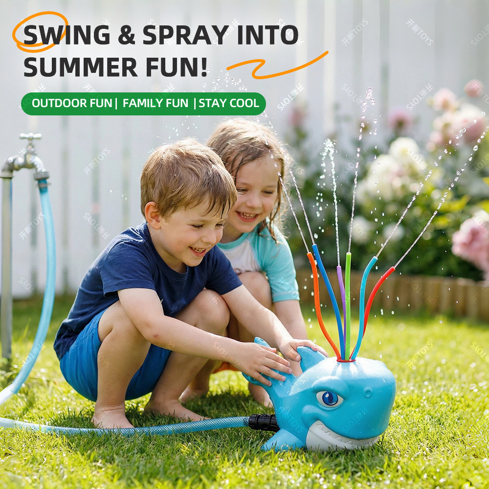 漫画のサメ型スプリンクラー、屋外裏庭ガーデン用ウォーターキッ - Kids Outdoor Yard Tools のレビューと価格