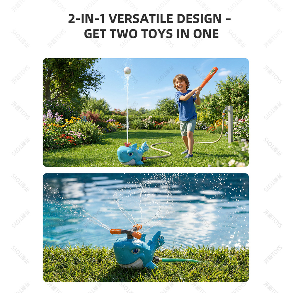 漫画のサメ型スプリンクラー、屋外裏庭ガーデン用ウォーターキッ - Kids Outdoor Yard Tools のレビューと価格