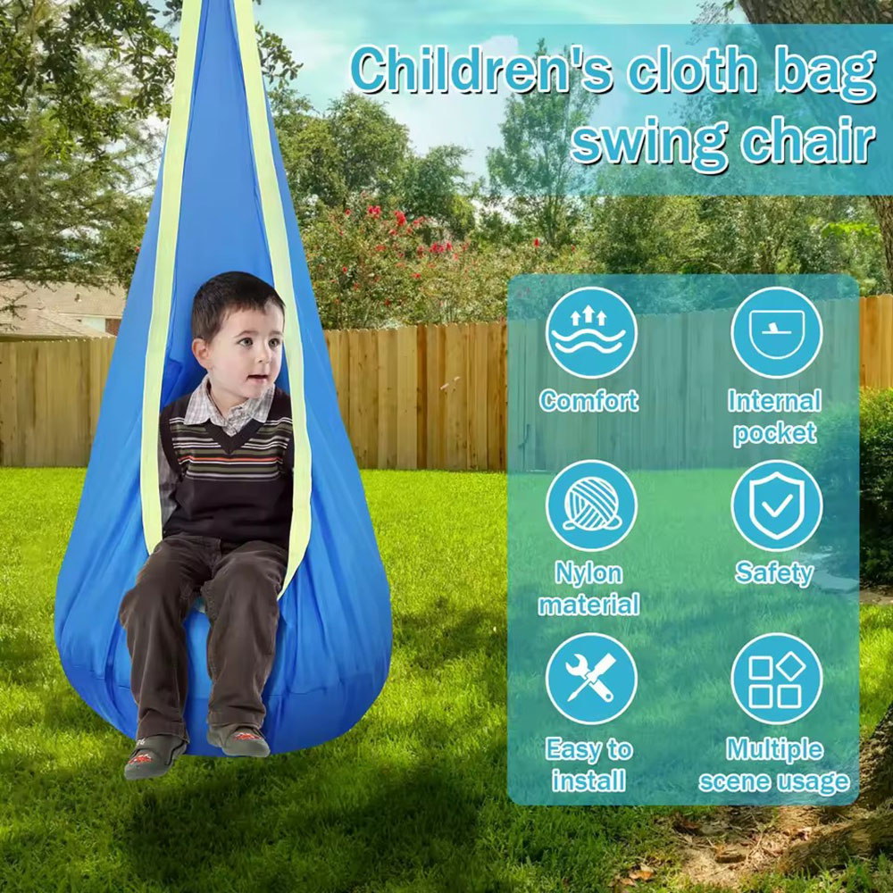キッズポッドスイングシート ナイロン製ハンギングチェア イン - Kids Outdoor Swing Chair のレビューと価格