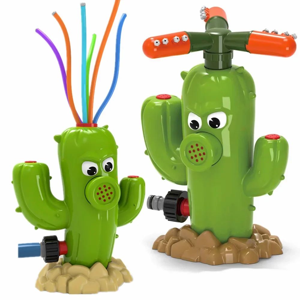 サボテン型の漫画風スプリンクラー、屋外裏庭ガーデン水遊びおも - Kids Outdoor Yard Tools のレビューと価格