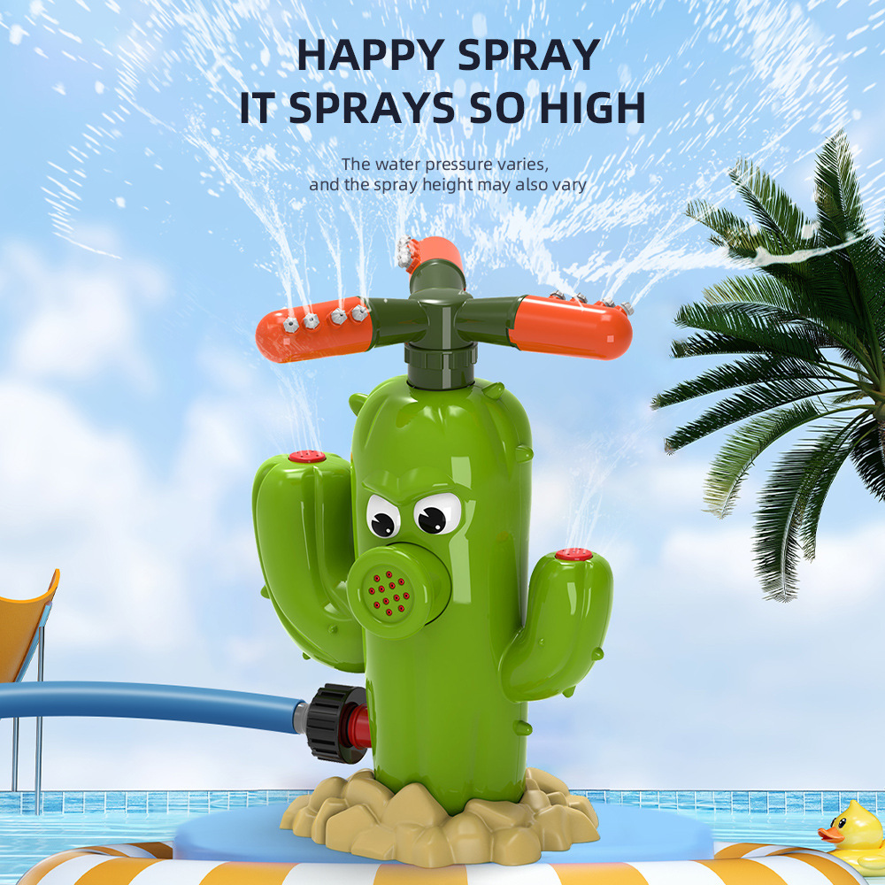 サボテン型の漫画風スプリンクラー、屋外裏庭ガーデン水遊びおも - Kids Outdoor Yard Tools のレビューと価格