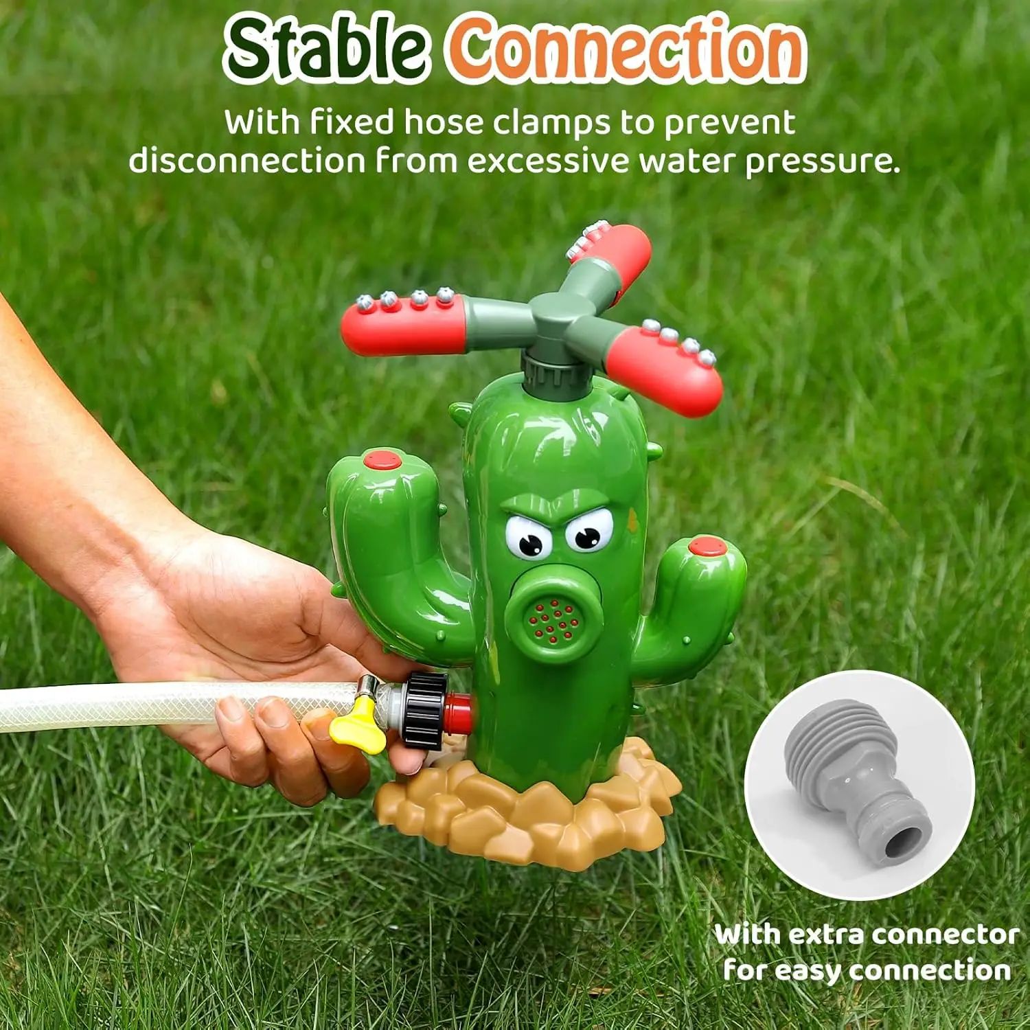サボテン型の漫画風スプリンクラー、屋外裏庭ガーデン水遊びおも - Kids Outdoor Yard Tools のレビューと価格