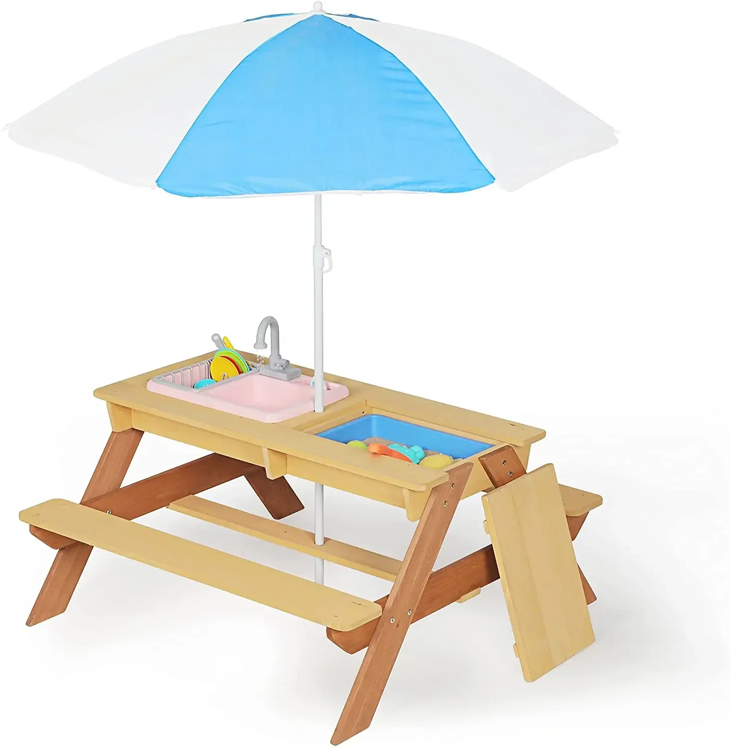 # 子供用ピクニックテーブル 屋外パティオ ダイニングテーブ - Kids Outdoor Dining Set のレビューと価格