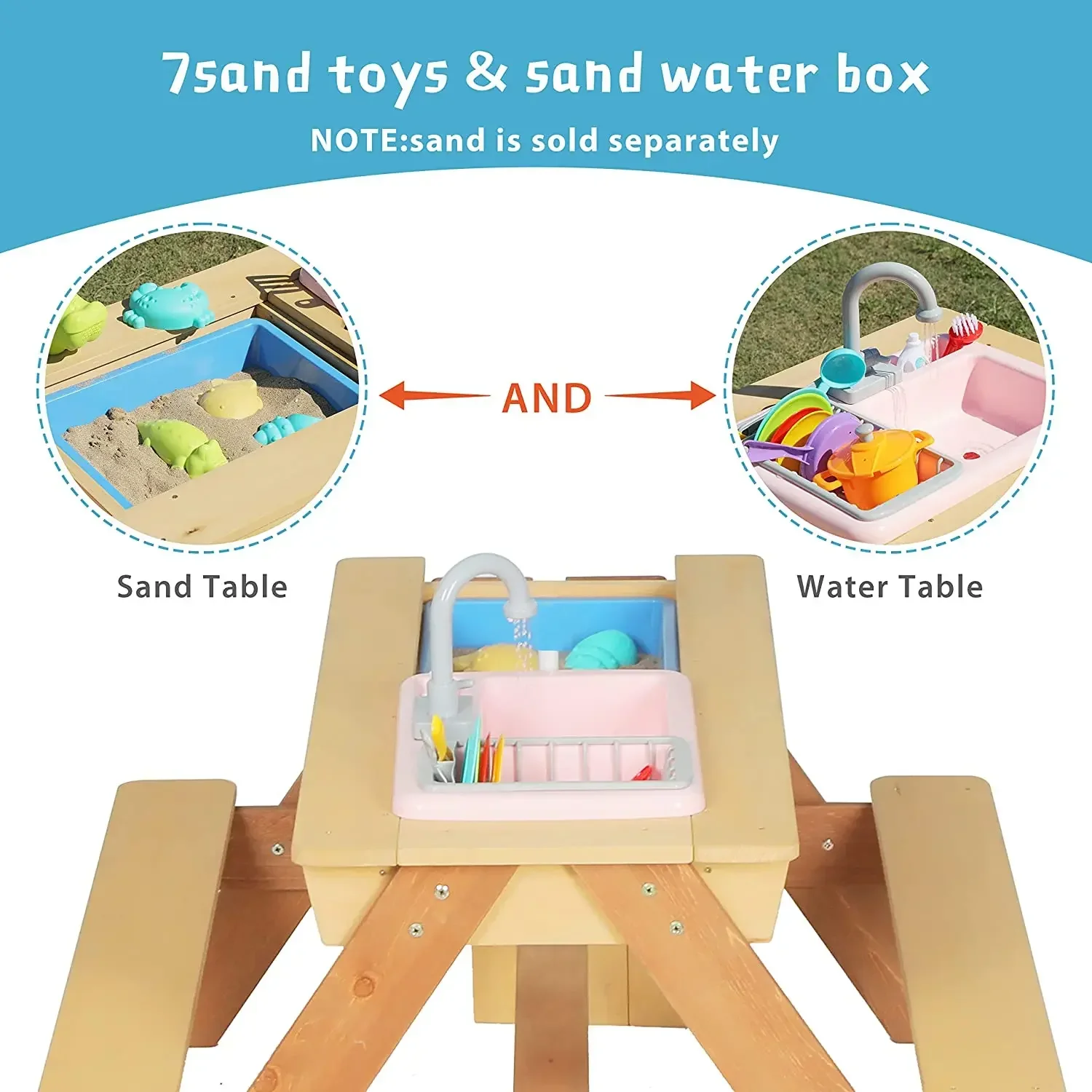 # 子供用ピクニックテーブル 屋外パティオ ダイニングテーブ - Kids Outdoor Dining Set のレビューと価格