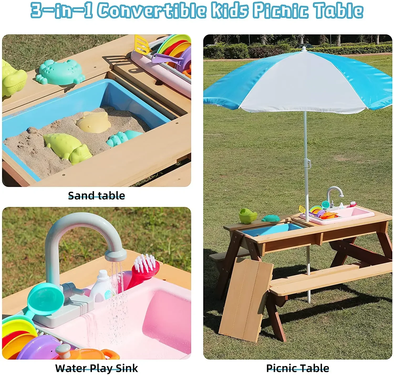 # 子供用ピクニックテーブル 屋外パティオ ダイニングテーブ - Kids Outdoor Dining Set のレビューと価格