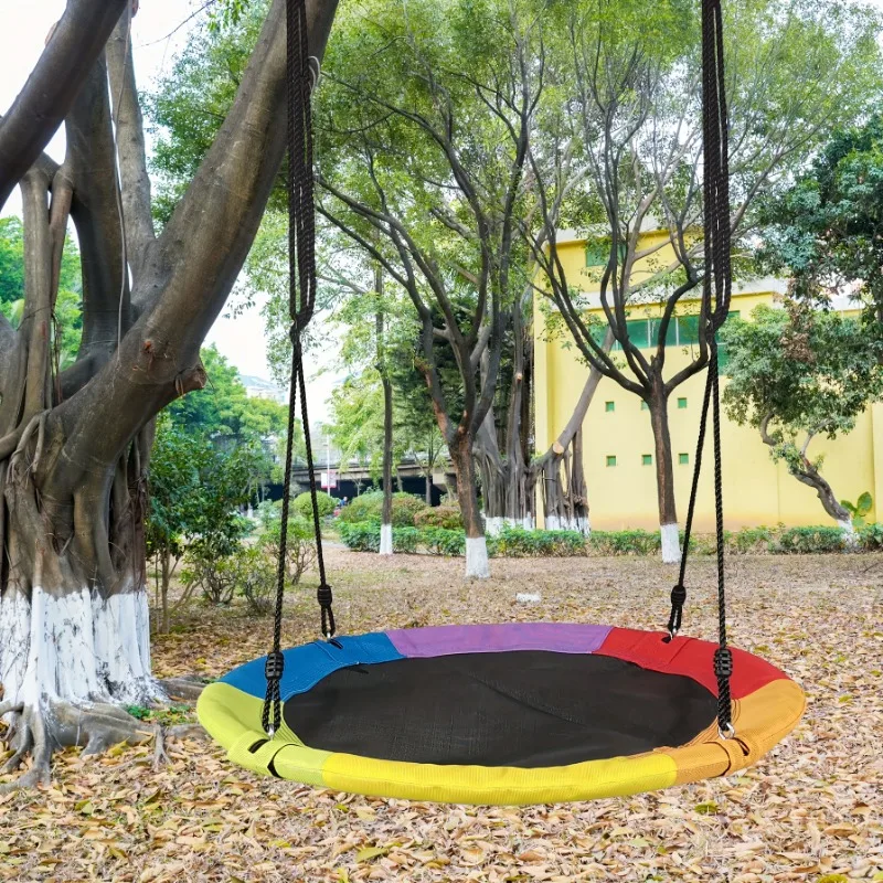 円形オックスフォードネットキャンバス子供用ハンモック吊り下げ - Kids Outdoor Swing のレビューと価格