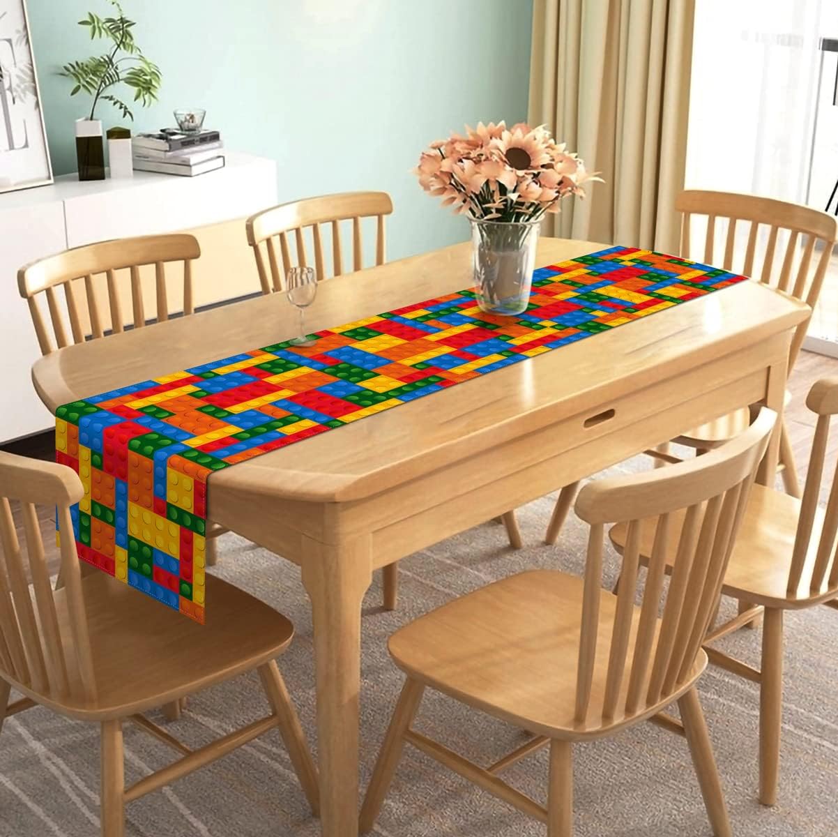 ビルディングブロックテーブルランナー - 1PC キッズ カ - Kids Outdoor Dining Table のレビューと価格