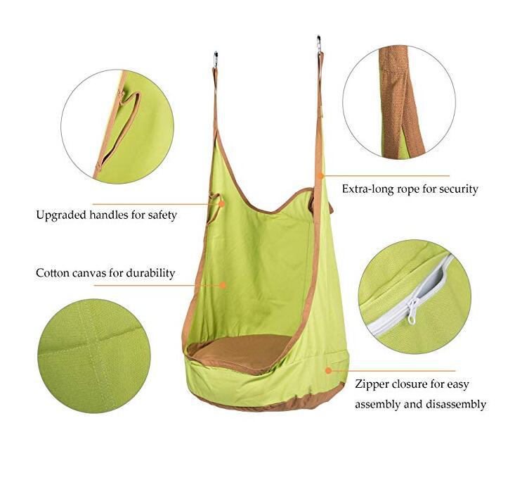 屋外カジュアル大人子供ポッドスイングシートハンモックチェア子 - Kids Outdoor Hammock Chair のレビューと価格