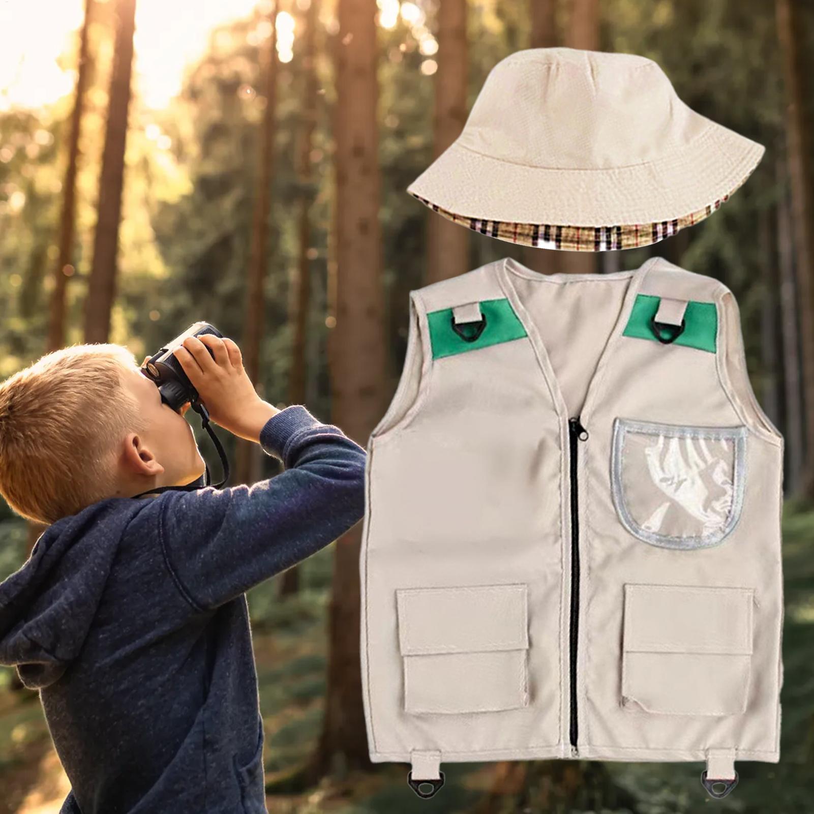 釣り用ベスト 子供用キャンプ服 帽子付き 自然探検おもちゃ  - Kids Outdoor Zoo のレビューと価格