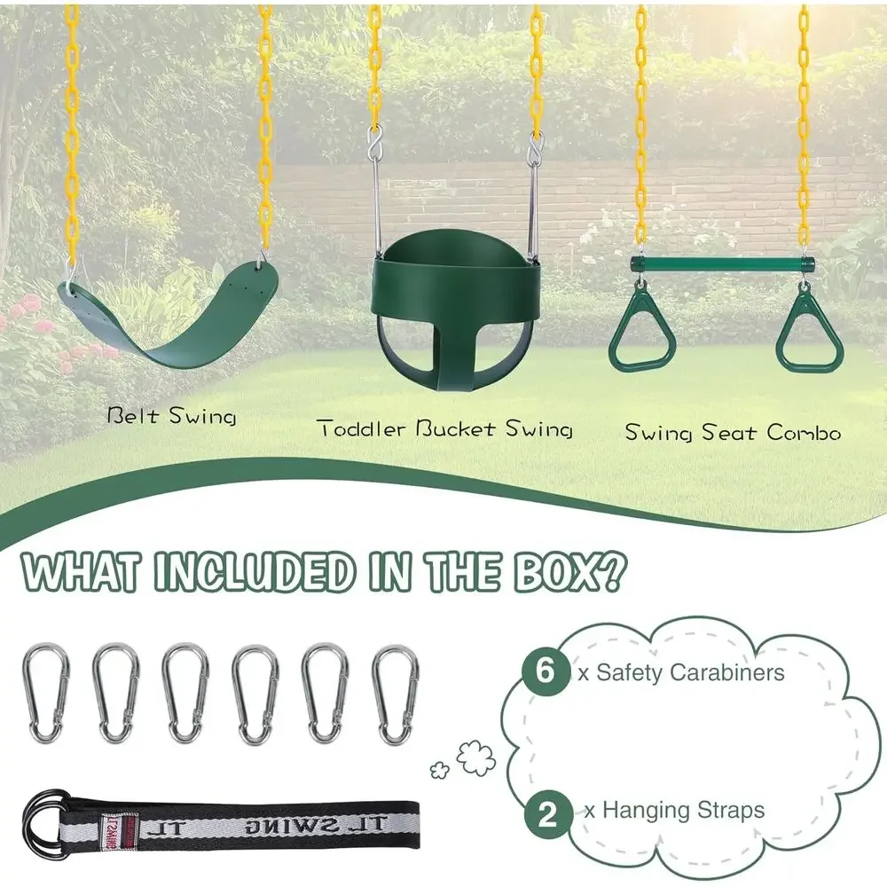 屋外用コンボスイングセット（リング、ベルトシート、バケットシ - Kids Outdoor Swing のレビューと価格