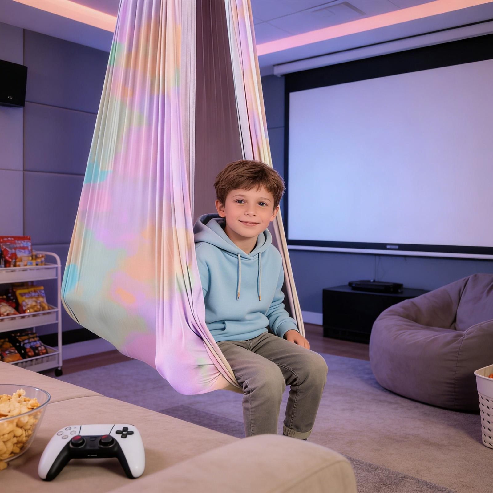 子供用スイング 強力耐荷重 カドルチェア ヨガスイング 学校 - Kids Outdoor Hammock Chair のレビューと価格