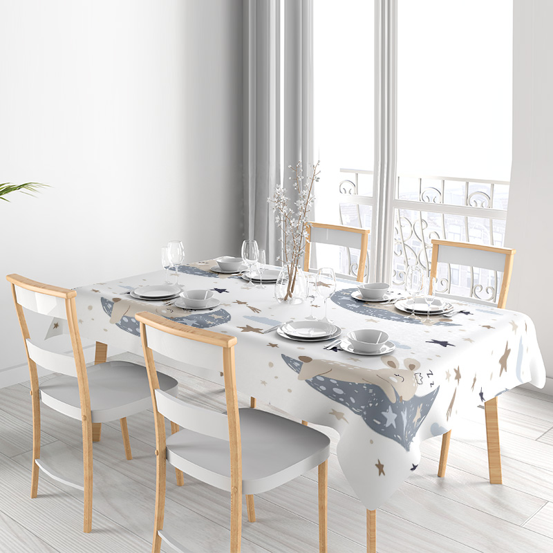 スペースをテーマにしたテーブルクロスセット、月のデザイン、子 - Kids Outdoor Dining Set のレビューと価格