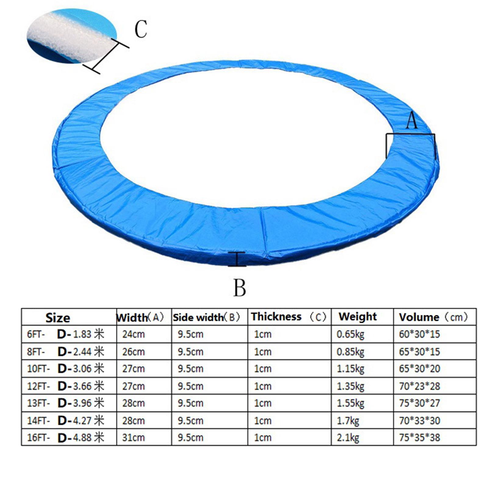 トランポリンパッドエッジカバー耐引裂性防水安全スプリングガー - Kids Outdoor Trampoline のレビューと価格
