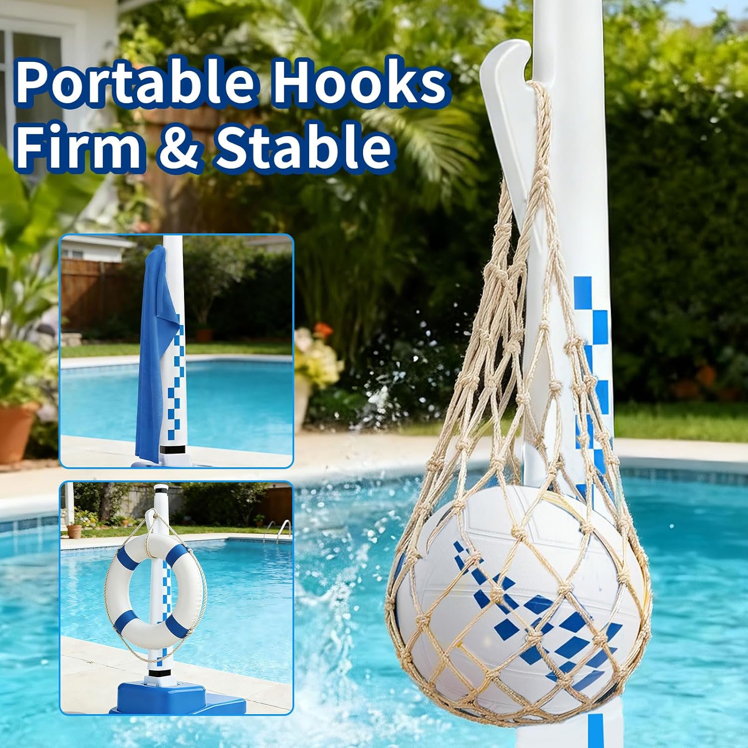 地上プール用調節可能なウォーターバレーボールネットシステム、 - Kids Outdoor Volleyball Net のレビューと価格