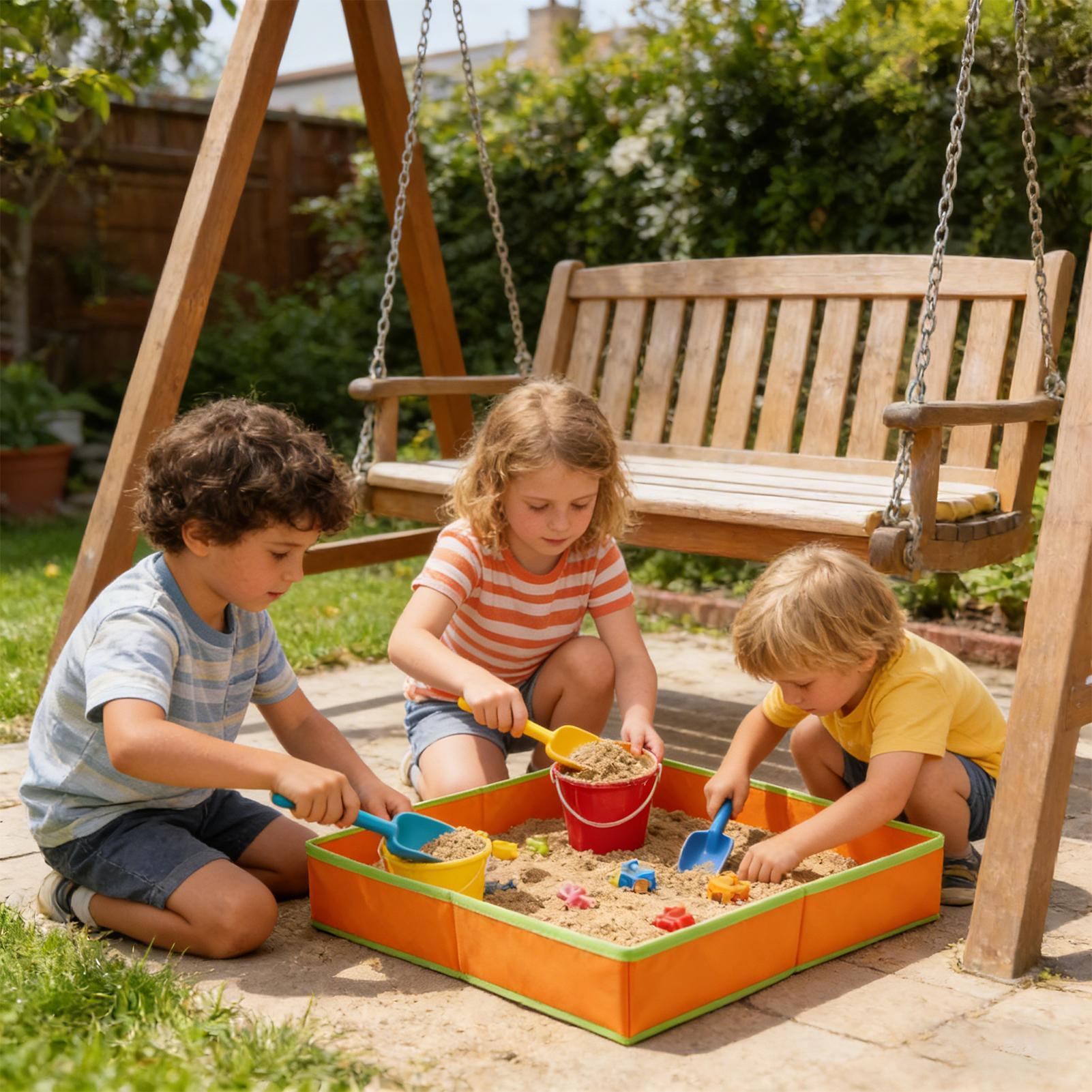 子供用砂場テーブル 屋外感覚テーブル 折りたたみ式ゲームトレ - Kids Outdoor Sensory Table のレビューと価格