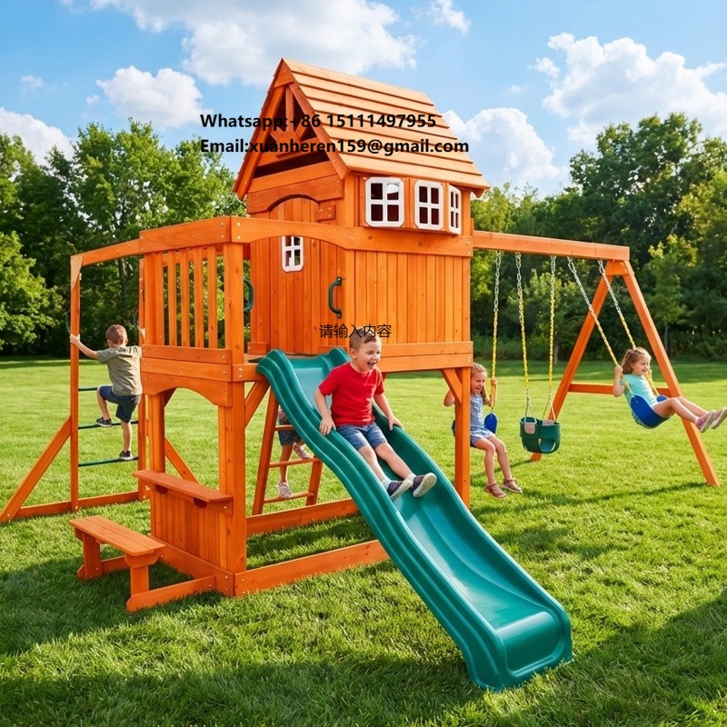 大型屋外遊具 子供用おもちゃ 遊び場 裏庭 商業施設 庭園  - Kids Outdoor Swing のレビューと価格