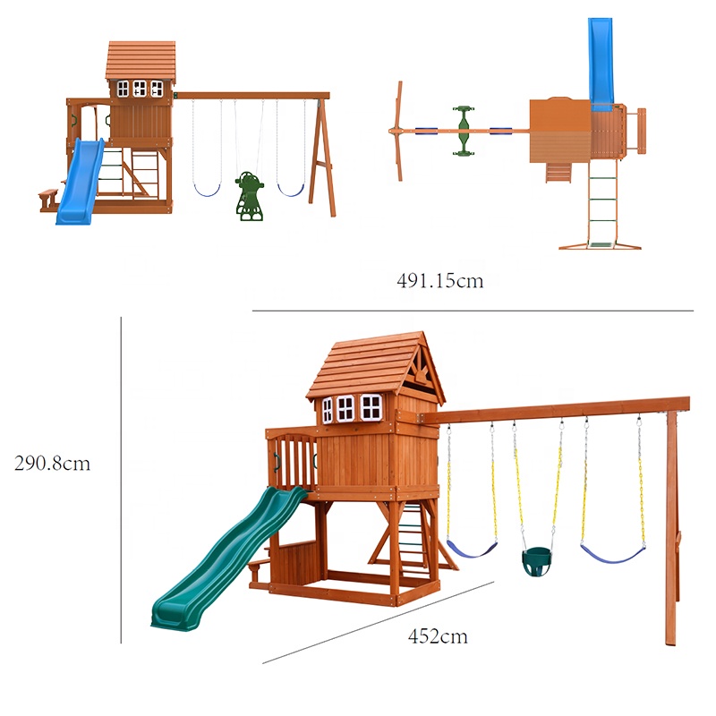 大型屋外遊具 子供用おもちゃ 遊び場 裏庭 商業施設 庭園  - Kids Outdoor Swing のレビューと価格