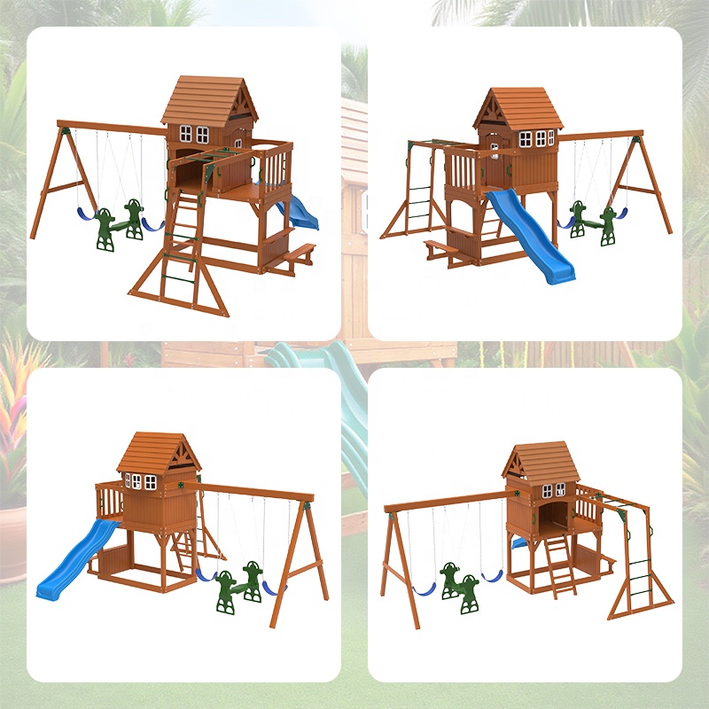 大型屋外遊具 子供用おもちゃ 遊び場 裏庭 商業施設 庭園  - Kids Outdoor Swing のレビューと価格