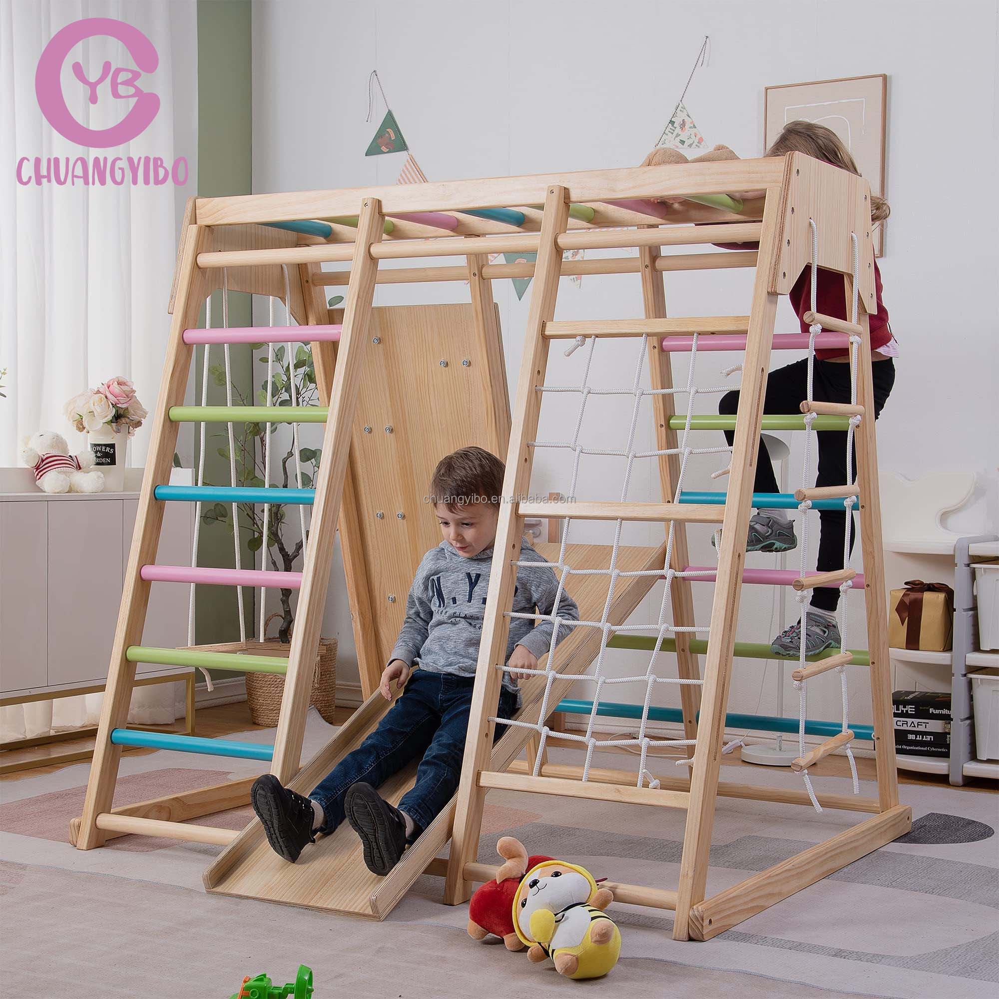 クライミングウォール遊園地製品 木製滑り台とブランコセット  - Kids Outdoor Swing のレビューと価格