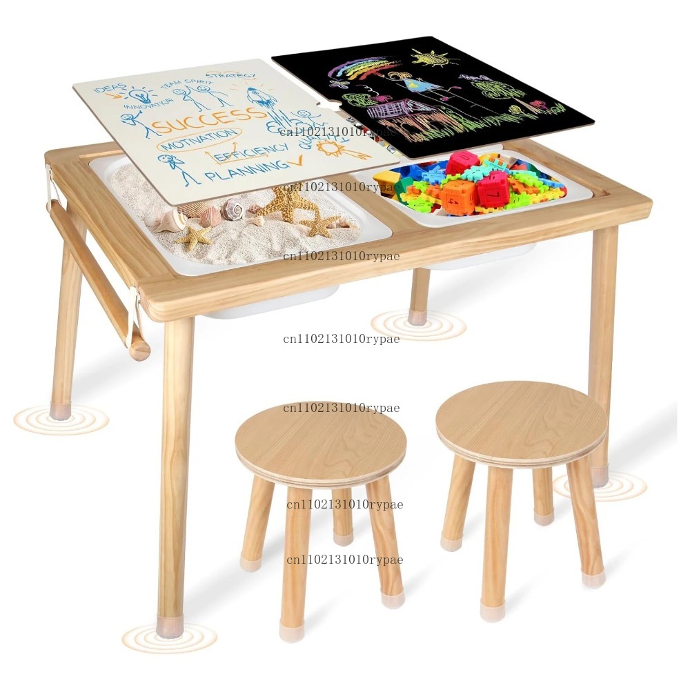 安全機能付きキッズセンサリーテーブル両面ボード幼児用プレイデ - Kids Outdoor Sensory Table のレビューと価格