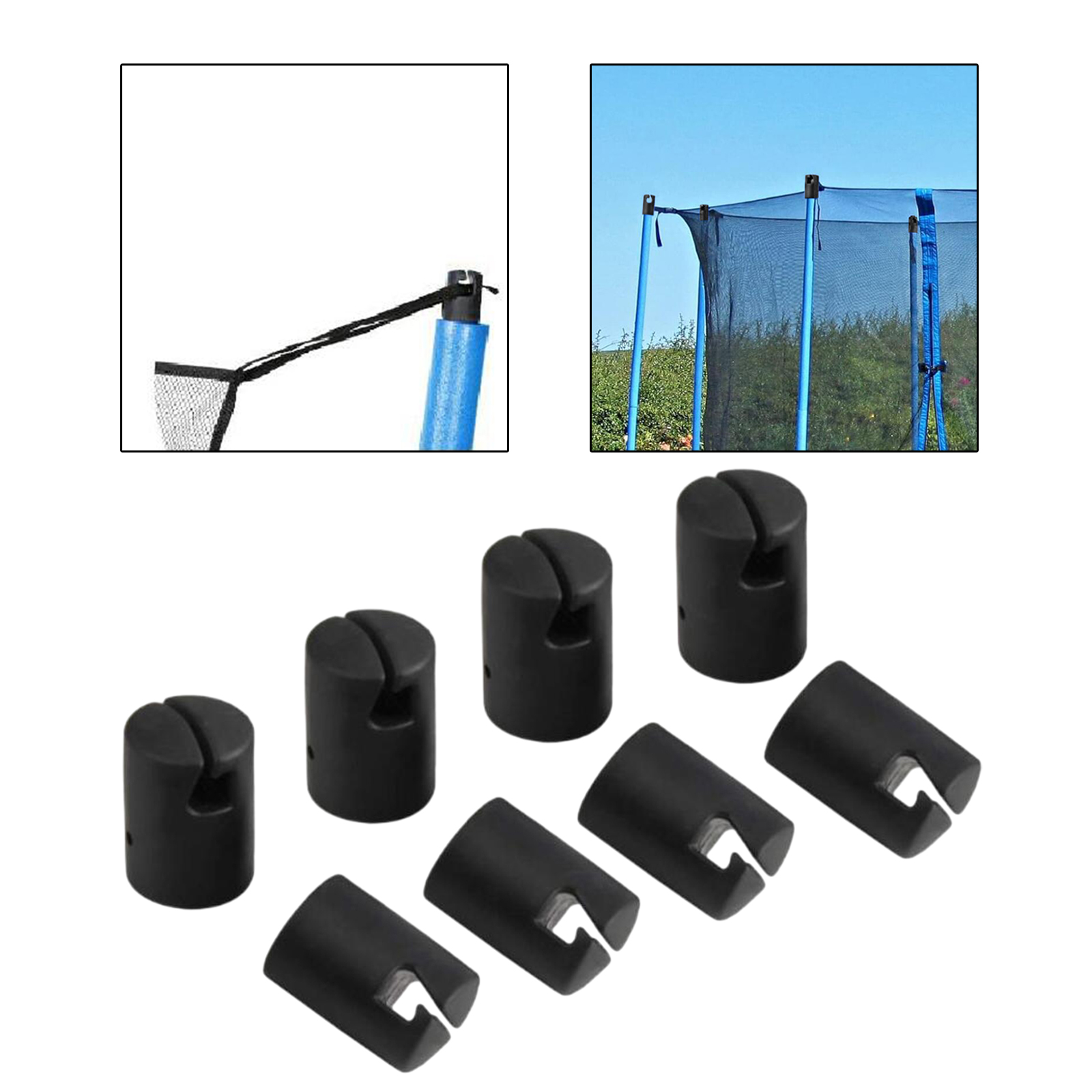 トランポリンエンクロージャポールキャップ、フラットスチールシ - Kids Outdoor Trampoline のレビューと価格