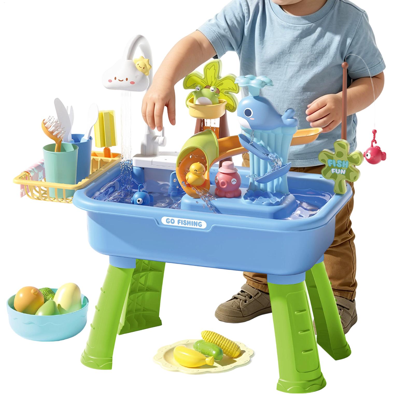 43個入り 電動キッズウォーターテーブル プレイシンク 流水 - Kids Outdoor Sensory Table のレビューと価格