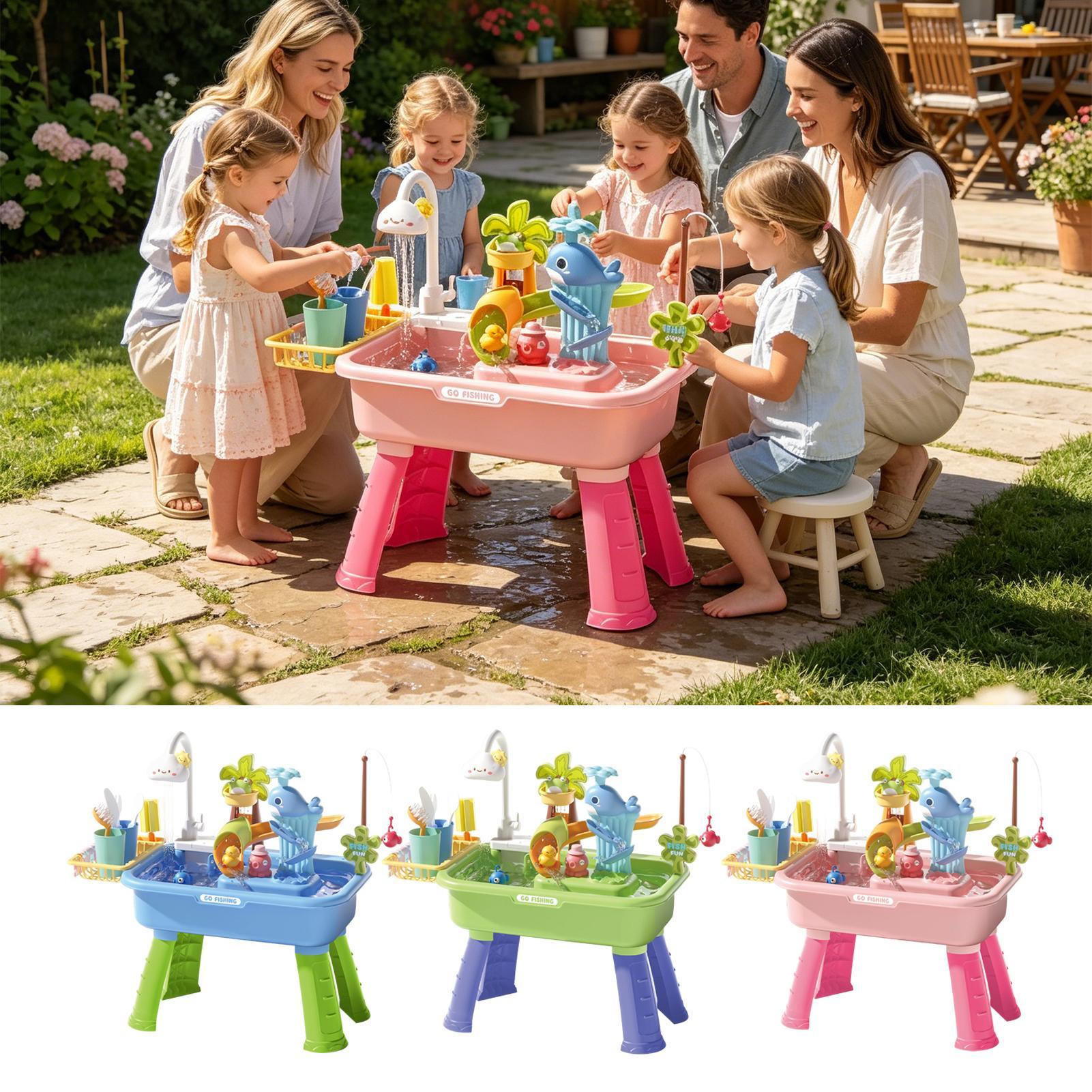 43個入り 電動キッズウォーターテーブル プレイシンク 流水 - Kids Outdoor Sensory Table のレビューと価格