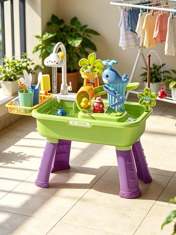 43個入り 電動キッズウォーターテーブル プレイシンク 流水 - Kids Outdoor Sensory Table のレビューと価格