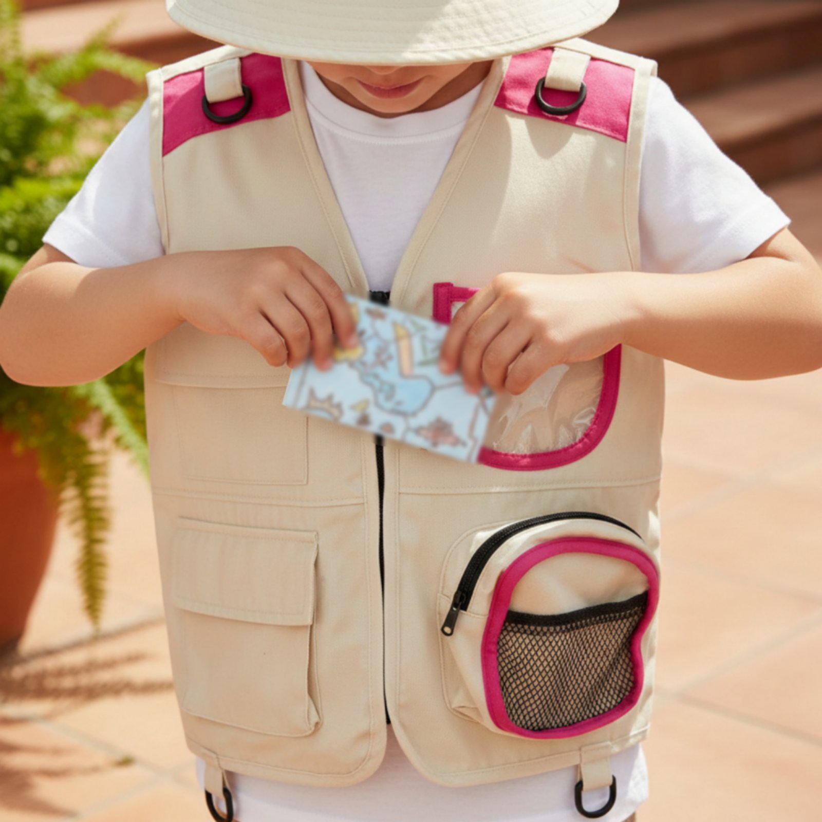 探検家帽子とベストのロールプレイ遊び用キッズレンジャーベスト - Kids Outdoor Set のレビューと価格
