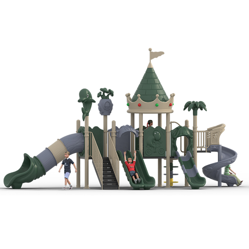 EOキャッスルテーマ キッズ屋外遊具 スパイラル滑り台とブラ - Kids Outdoor Yard Equipment のレビューと価格