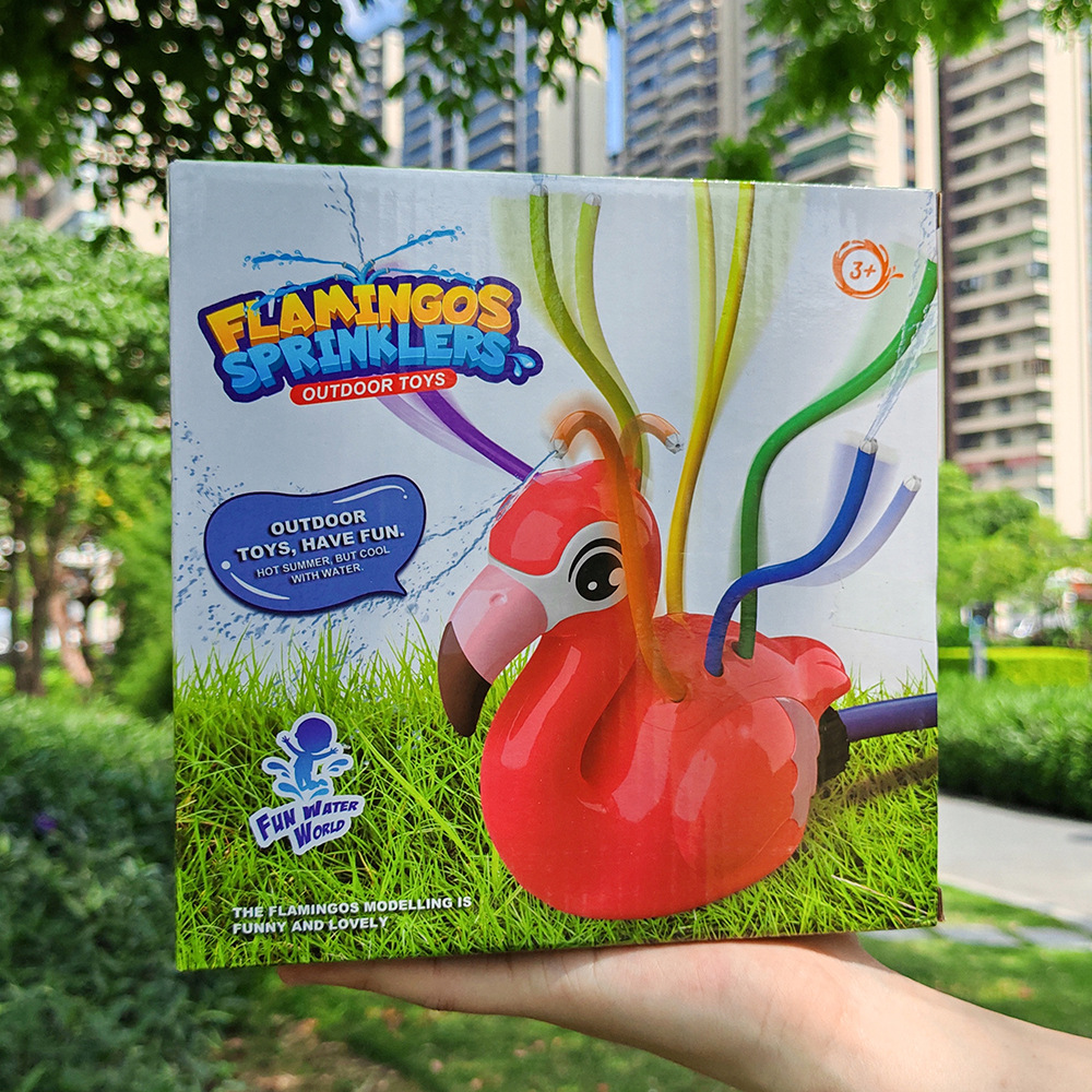 フラミンゴ漫画スプリンクラー夏屋外裏庭庭水遊び子供用おもちゃ - Kids Outdoor Yard Tools のレビューと価格