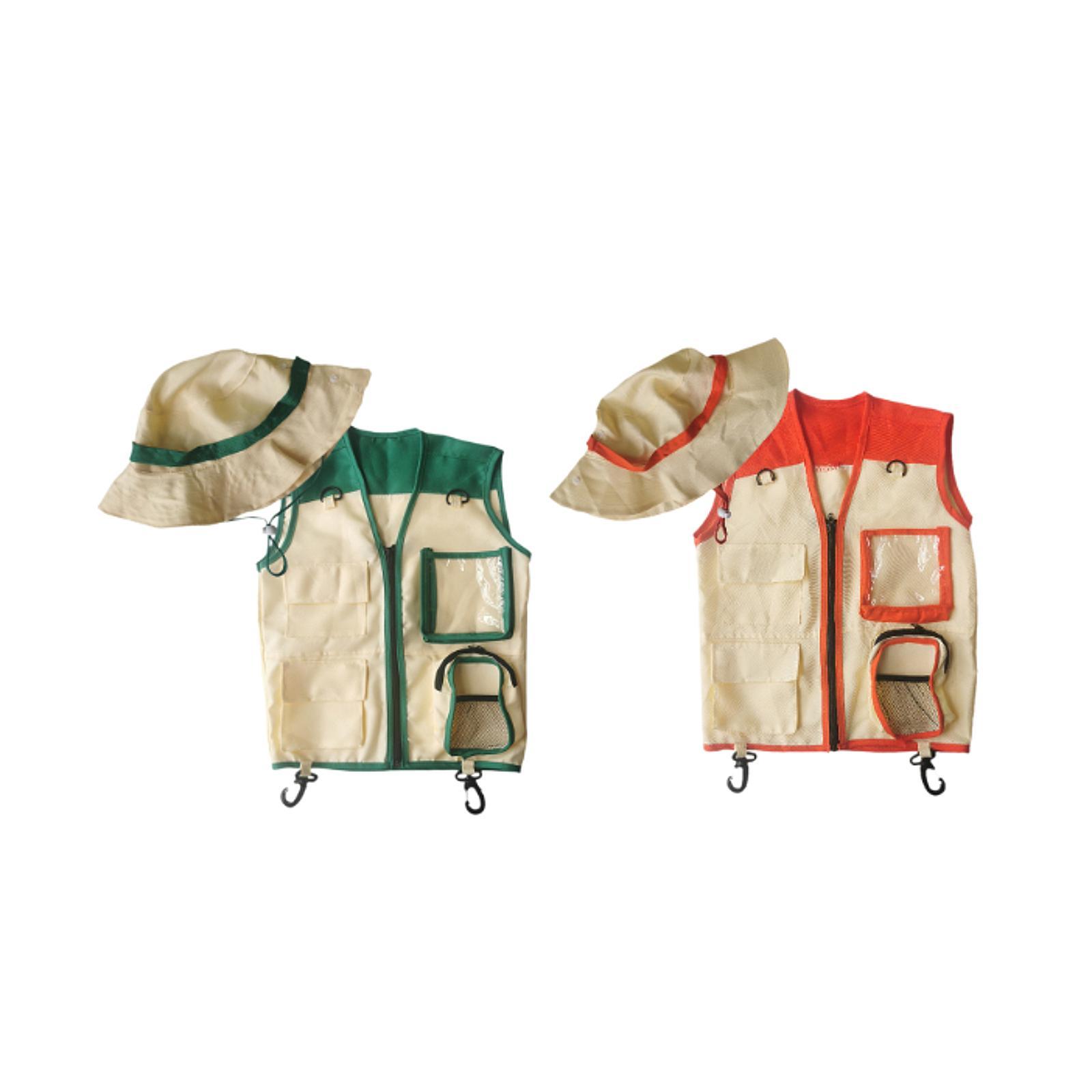 キッズエクスプローラーベストと帽子 男の子 女の子用 アウト - Kids Outdoor Zoo のレビューと価格