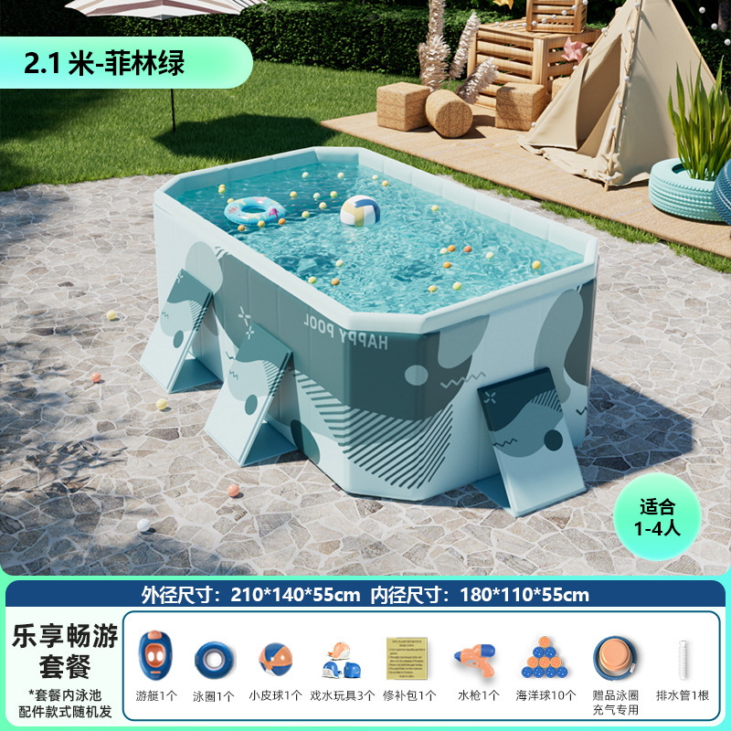 膨張不要の折りたたみ式プール、極厚5層耐摩耗性、子供、赤ちゃ - Kids Outdoor Wear のレビューと価格