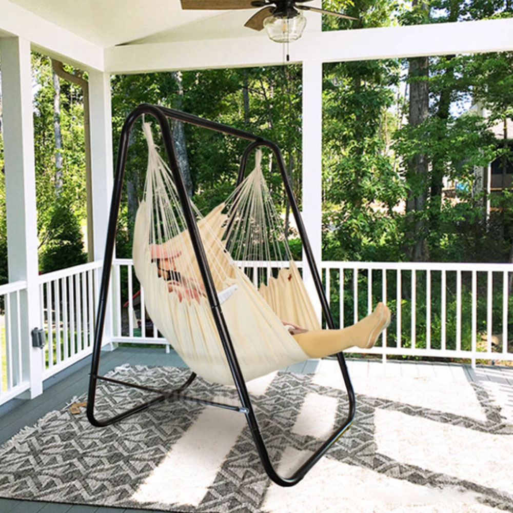 スイングスタンドハンモックハンギングチェア、簡単設置、屋内屋 - Kids Outdoor Hammock Chair のレビューと価格