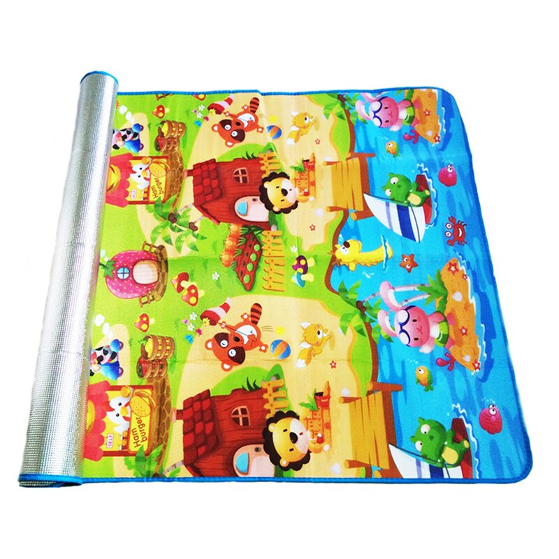 ベビープレイマット180x120x0.3cm子供用クロールカ - Kids Outdoor Mat Waterproof のレビューと価格