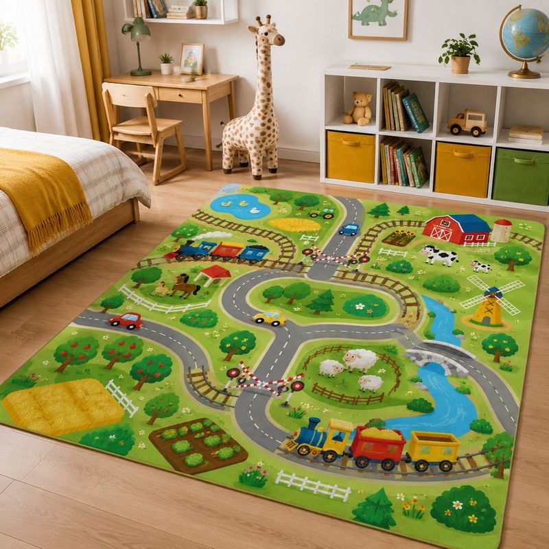 VIKAMA キッズファーム動物園プレイラグ寝室リビングルー - Kids Outdoor Zoo のレビューと価格
