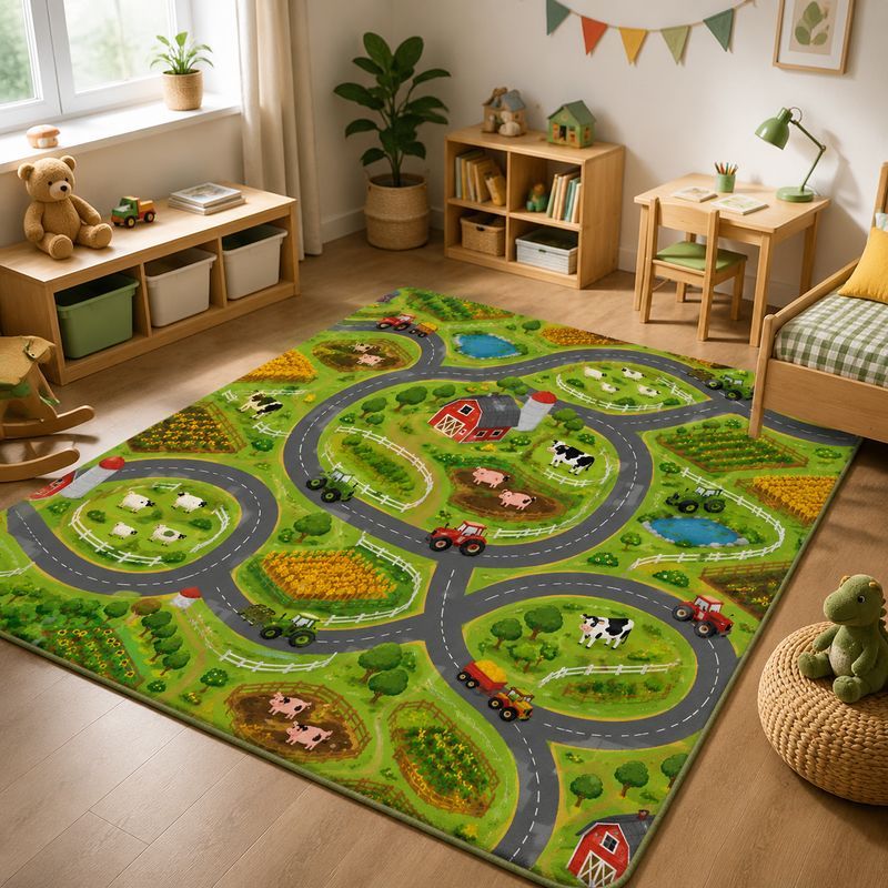 VIKAMA キッズファーム動物園プレイラグ寝室リビングルー - Kids Outdoor Zoo のレビューと価格